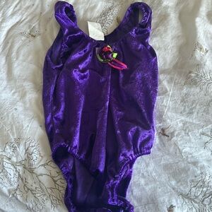 Just Pretend Purple Velvet Leotard - 4/5